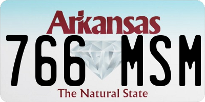 AR license plate 766MSM