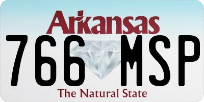 AR license plate 766MSP