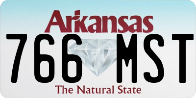 AR license plate 766MST