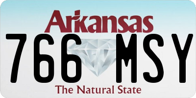 AR license plate 766MSY