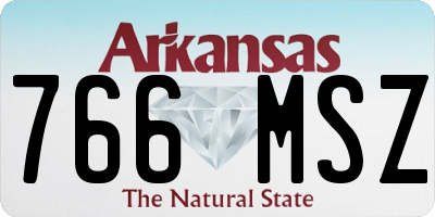 AR license plate 766MSZ