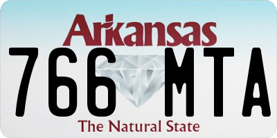 AR license plate 766MTA