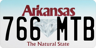AR license plate 766MTB