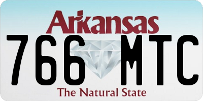 AR license plate 766MTC
