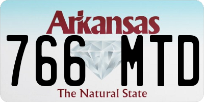 AR license plate 766MTD