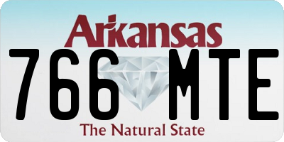 AR license plate 766MTE