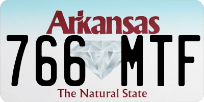 AR license plate 766MTF