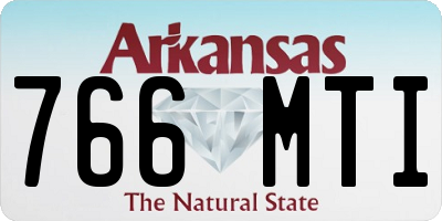 AR license plate 766MTI