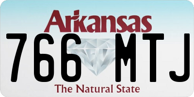 AR license plate 766MTJ