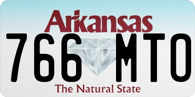 AR license plate 766MTO