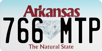 AR license plate 766MTP
