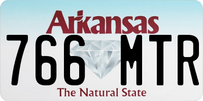 AR license plate 766MTR