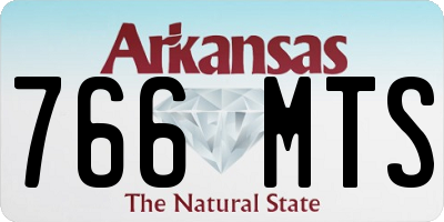 AR license plate 766MTS