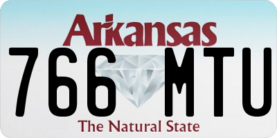 AR license plate 766MTU