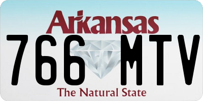 AR license plate 766MTV