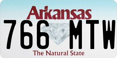 AR license plate 766MTW