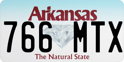 AR license plate 766MTX