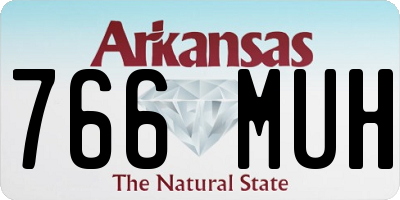 AR license plate 766MUH