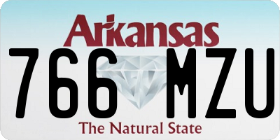 AR license plate 766MZU