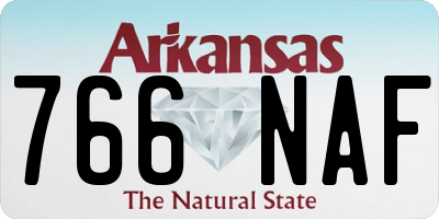 AR license plate 766NAF