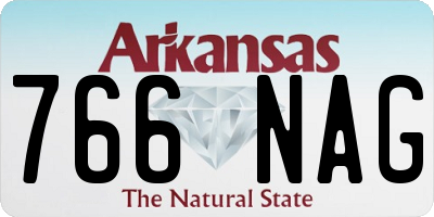 AR license plate 766NAG