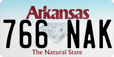 AR license plate 766NAK