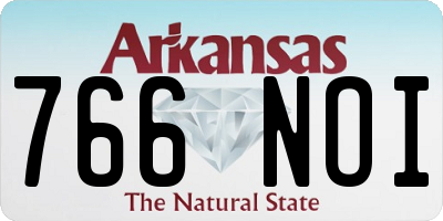 AR license plate 766NOI