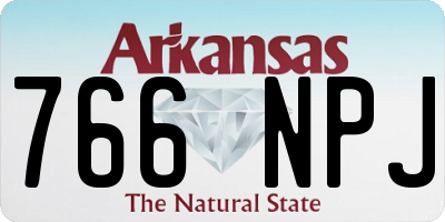 AR license plate 766NPJ