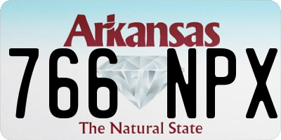 AR license plate 766NPX