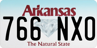 AR license plate 766NXO