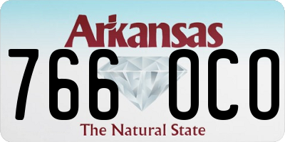 AR license plate 766OCO