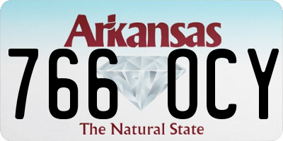 AR license plate 766OCY