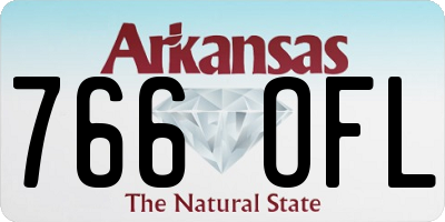 AR license plate 766OFL