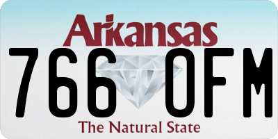 AR license plate 766OFM