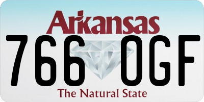 AR license plate 766OGF