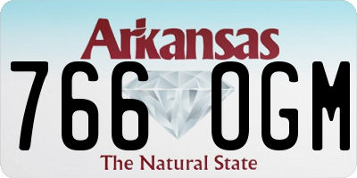 AR license plate 766OGM