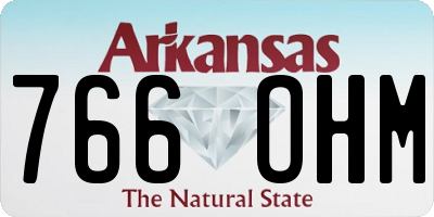 AR license plate 766OHM