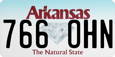 AR license plate 766OHN