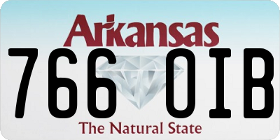 AR license plate 766OIB