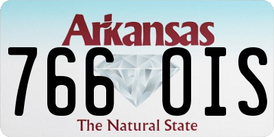 AR license plate 766OIS