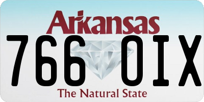 AR license plate 766OIX