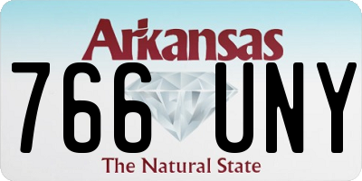 AR license plate 766UNY