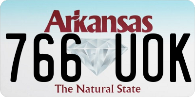 AR license plate 766UOK