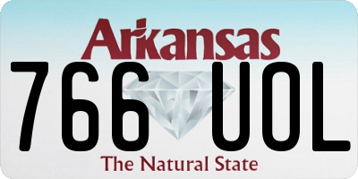 AR license plate 766UOL
