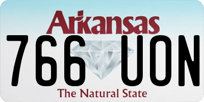 AR license plate 766UON
