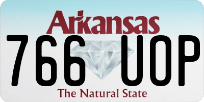 AR license plate 766UOP