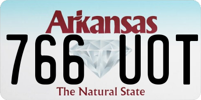 AR license plate 766UOT