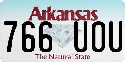 AR license plate 766UOU