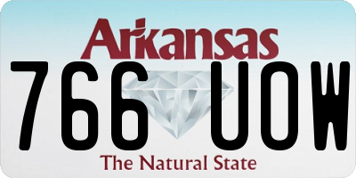 AR license plate 766UOW