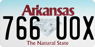 AR license plate 766UOX